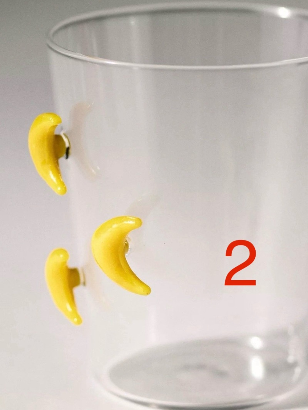2 pcs Anthropologie icon glass cups Crescent Moon Halloween